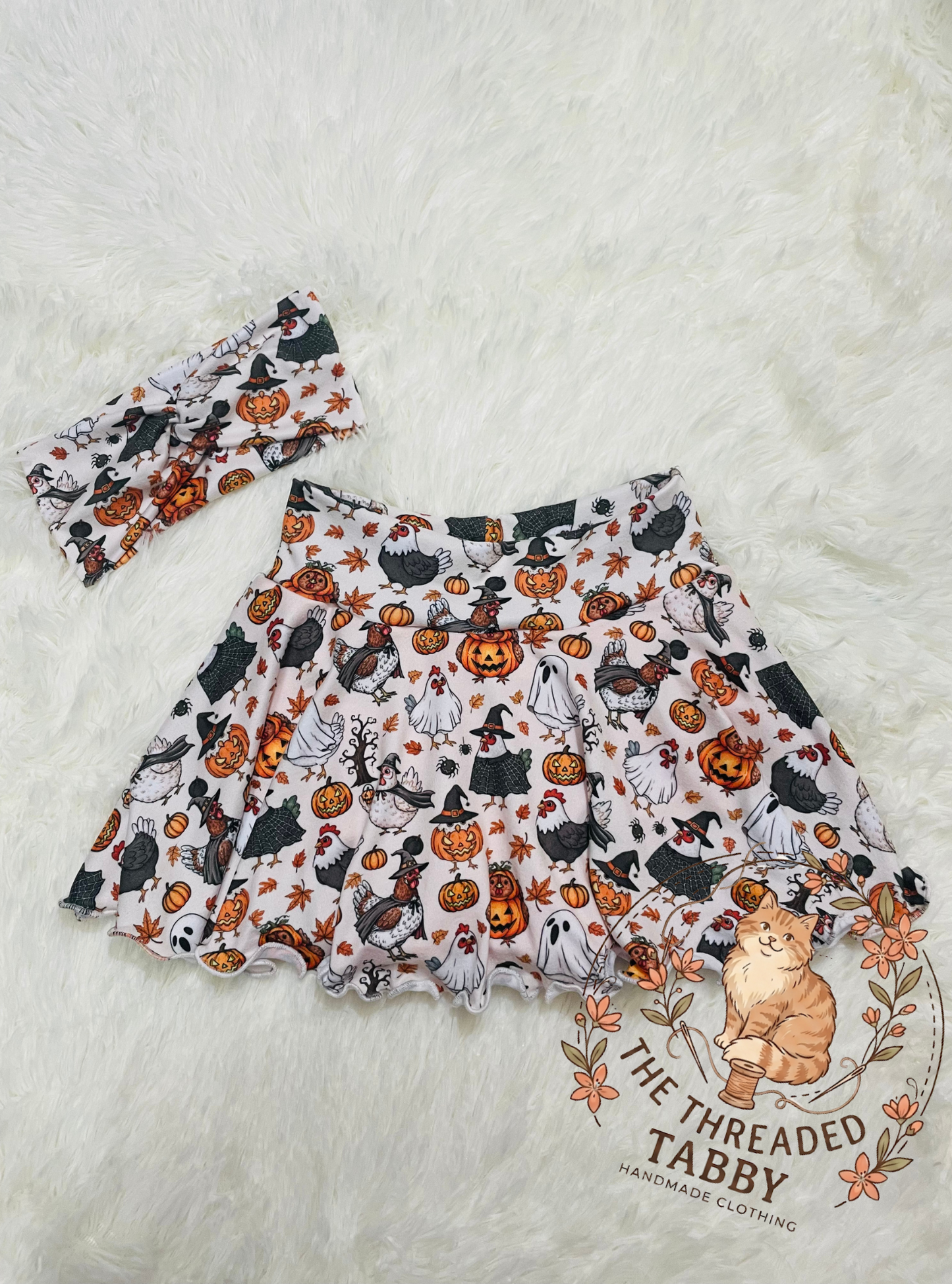 Skirted Bummie | Halloween Chickens