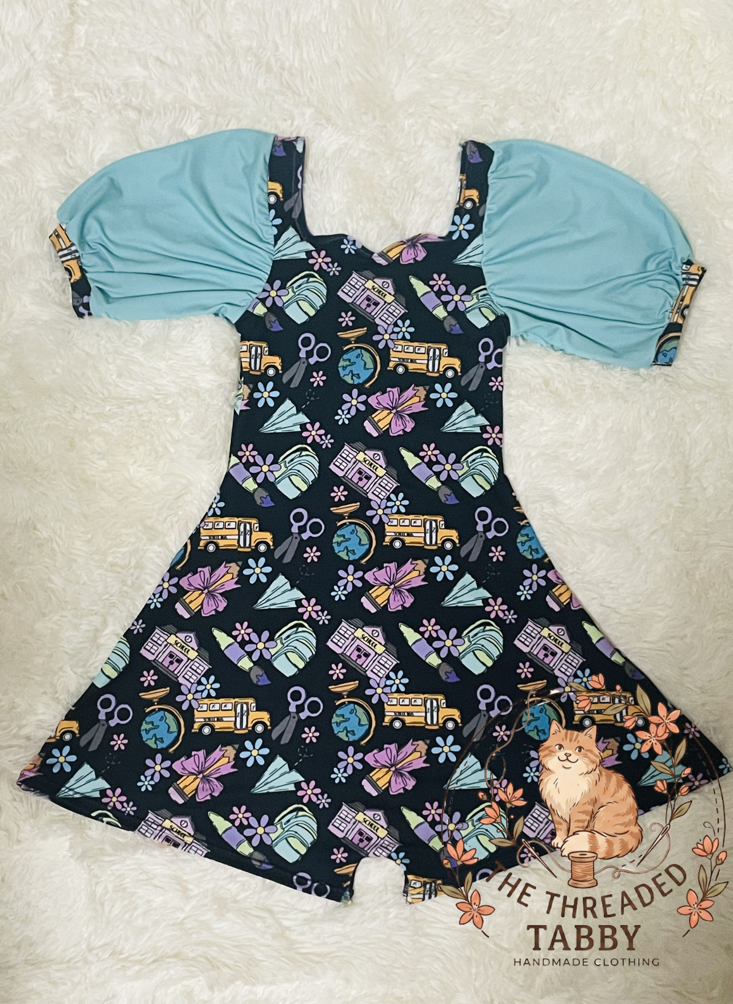 Aria Romper | Pastel Blue Back to School