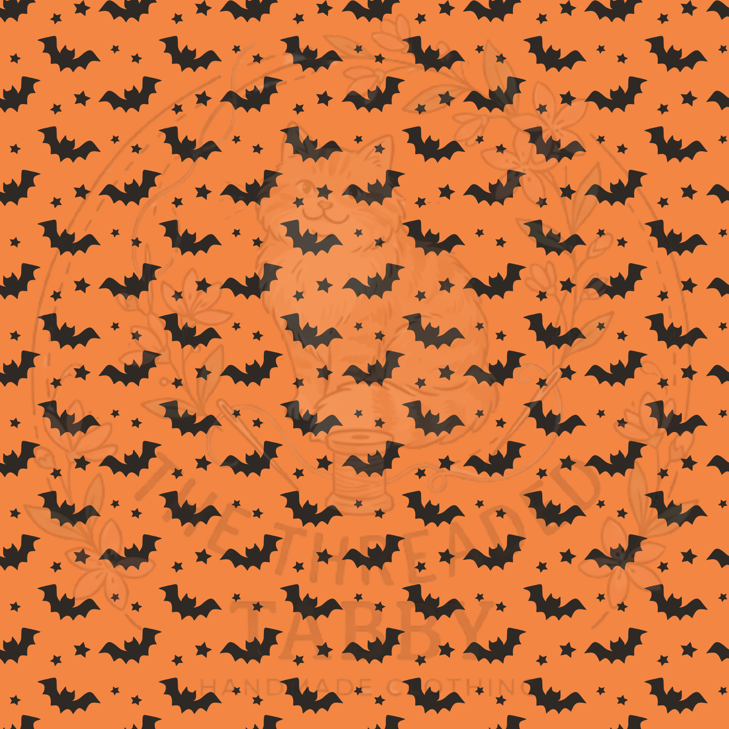 Custom Fabric Choice-Bats Orange