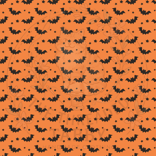 Custom Fabric Choice-Bats Orange