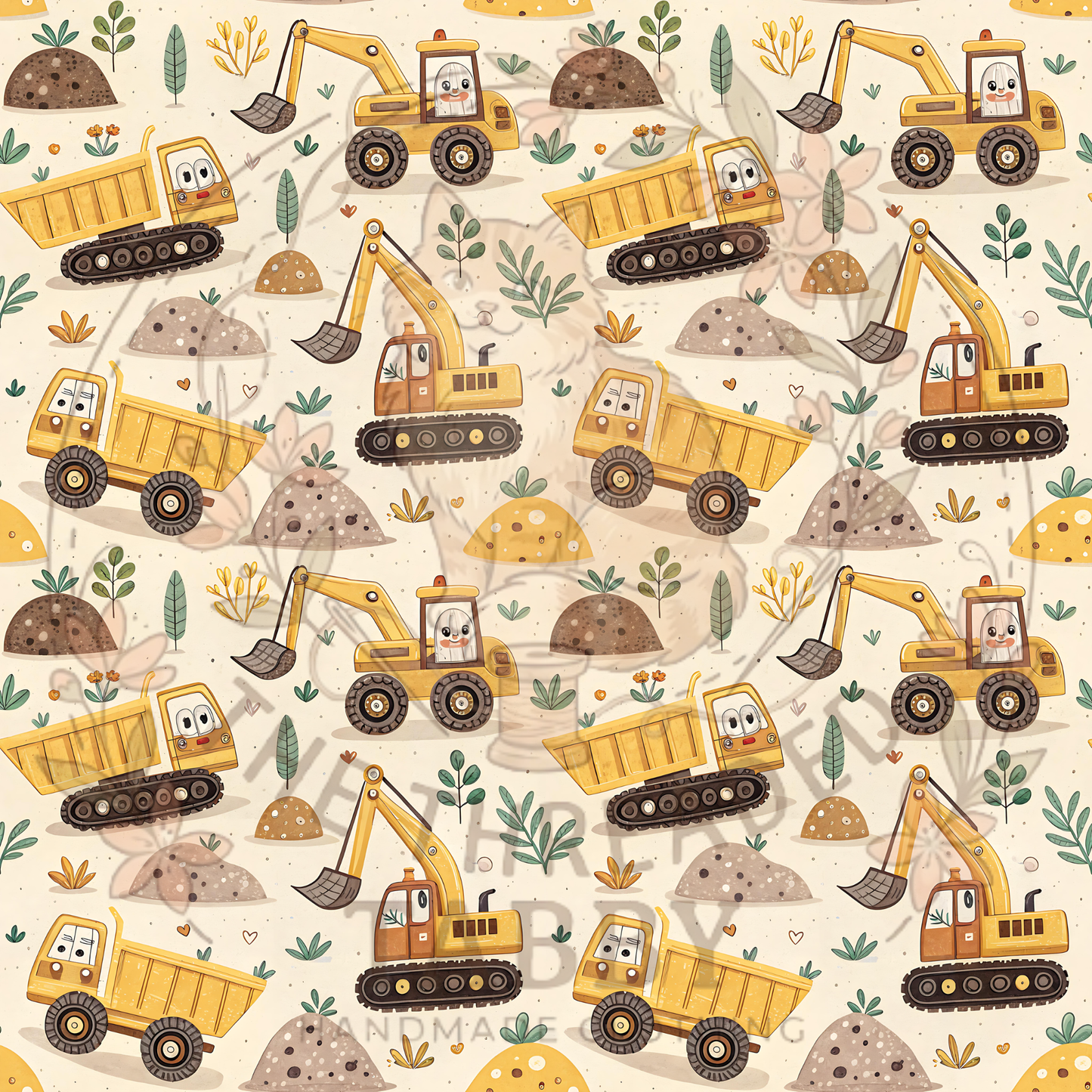 Custom Fabric Choice-Construction Trucks