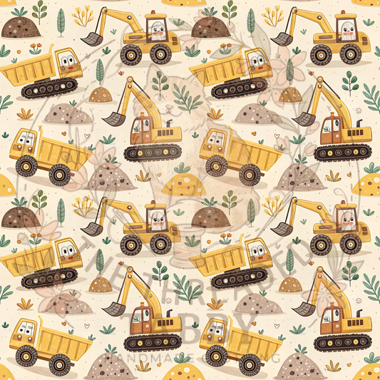 Custom Fabric Choice-Construction Trucks