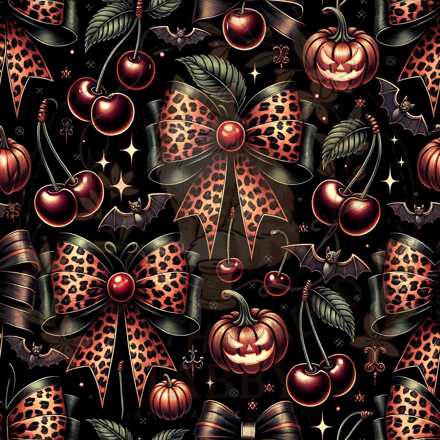 Custom Fabric Choice-Creepy Leopard Bows