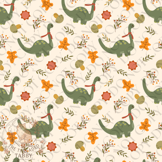 Custom Fabric Choice-Fall Dinosaur