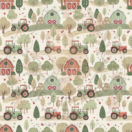 Custom Fabric Choice-Farm Tractors