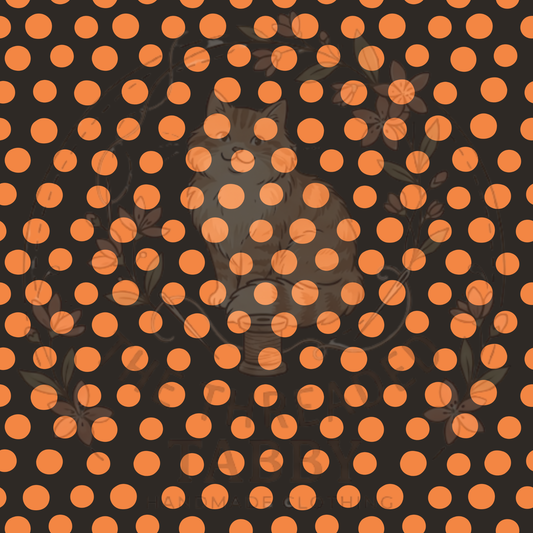 Custom Fabric Choice-Orange Polka Dots
