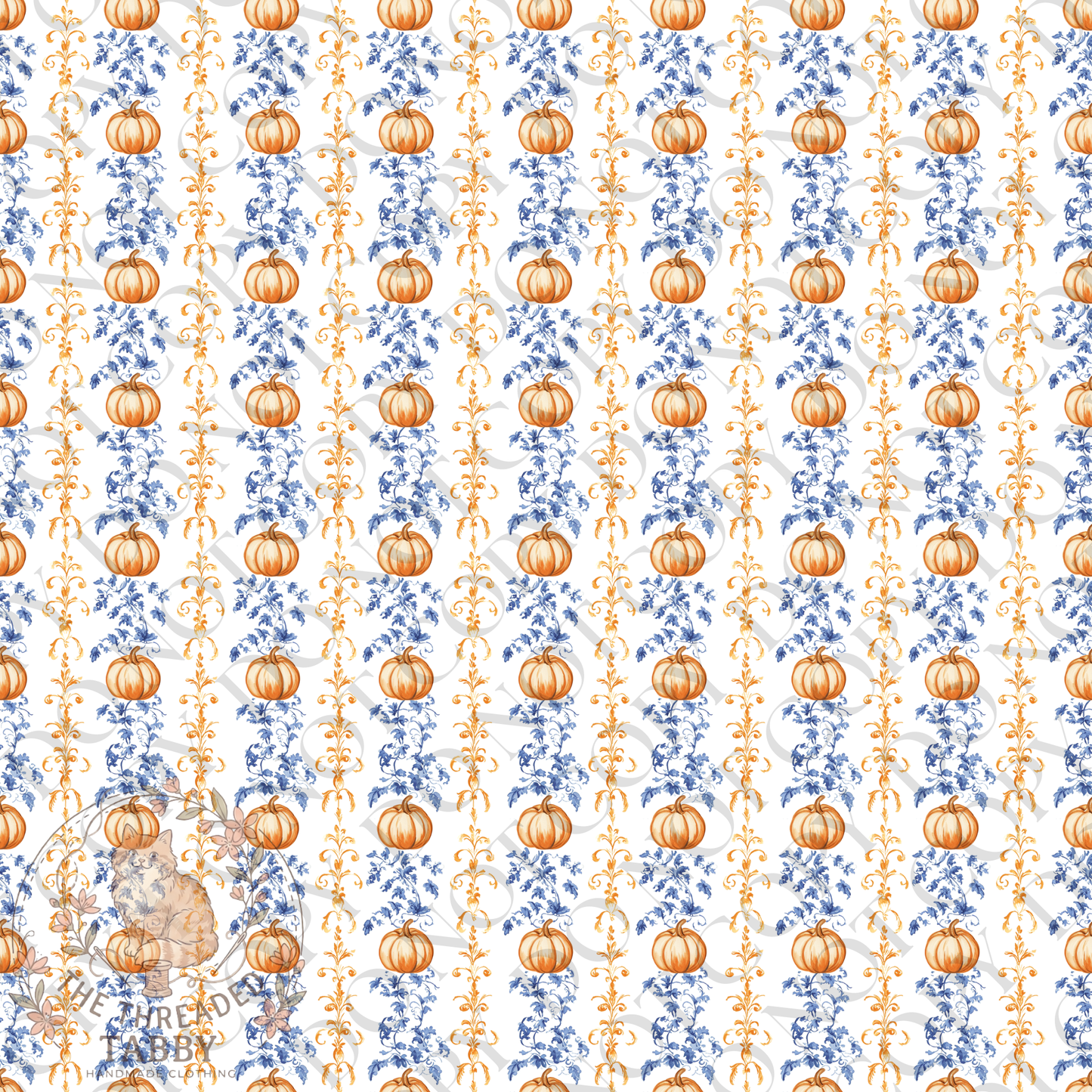 Custom Fabric Choice-Pumpkin Stripes